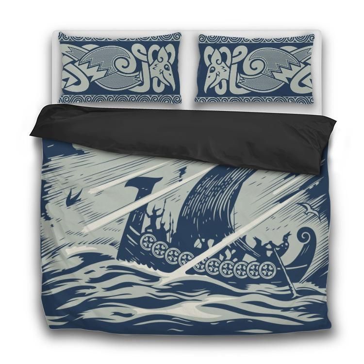 Drakkar Sailing Comic Bedding Set