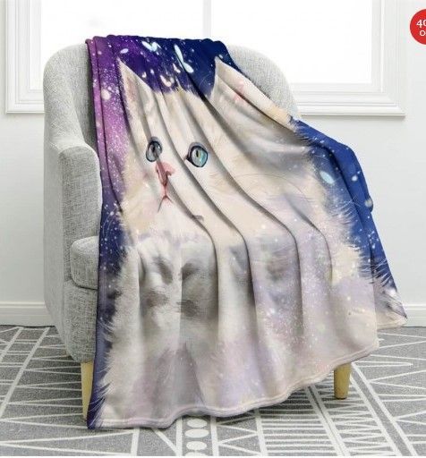 Dream Cat Sherpa Fleece Blanket