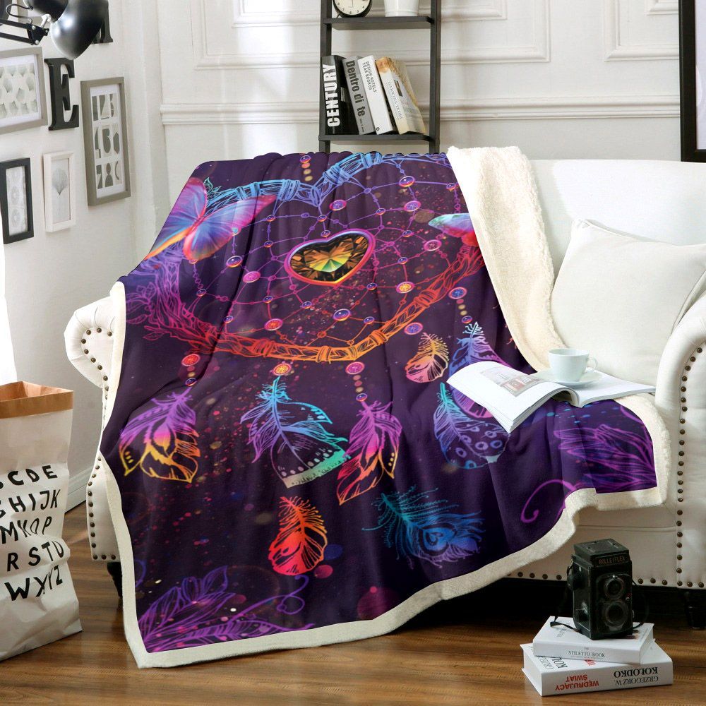 Dream Catcher Sherpa Fleece Blanket