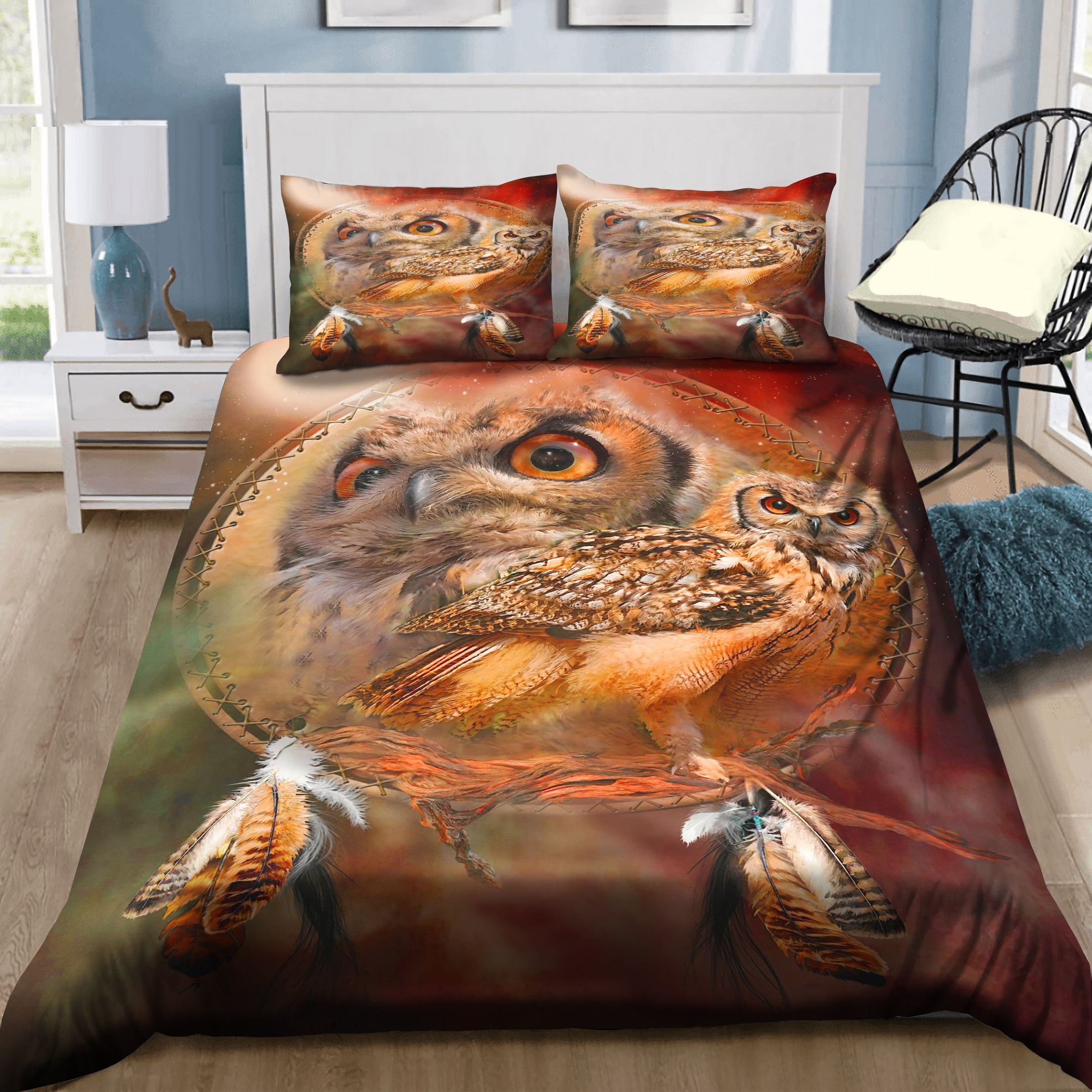 Dream Catcher Spirit Of The Owl Bedding Set