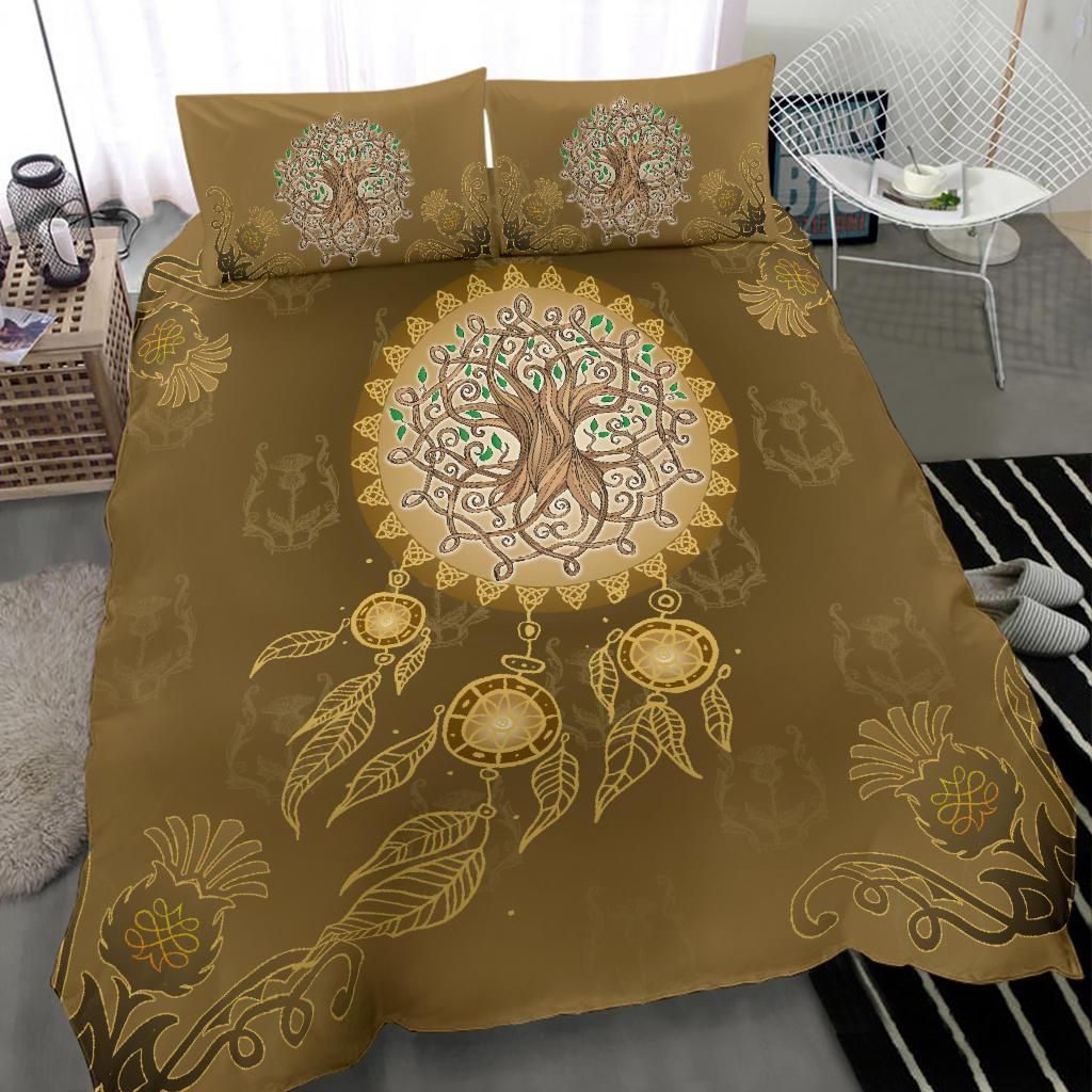 Dream Catcher Thistle Gold Bedding Set