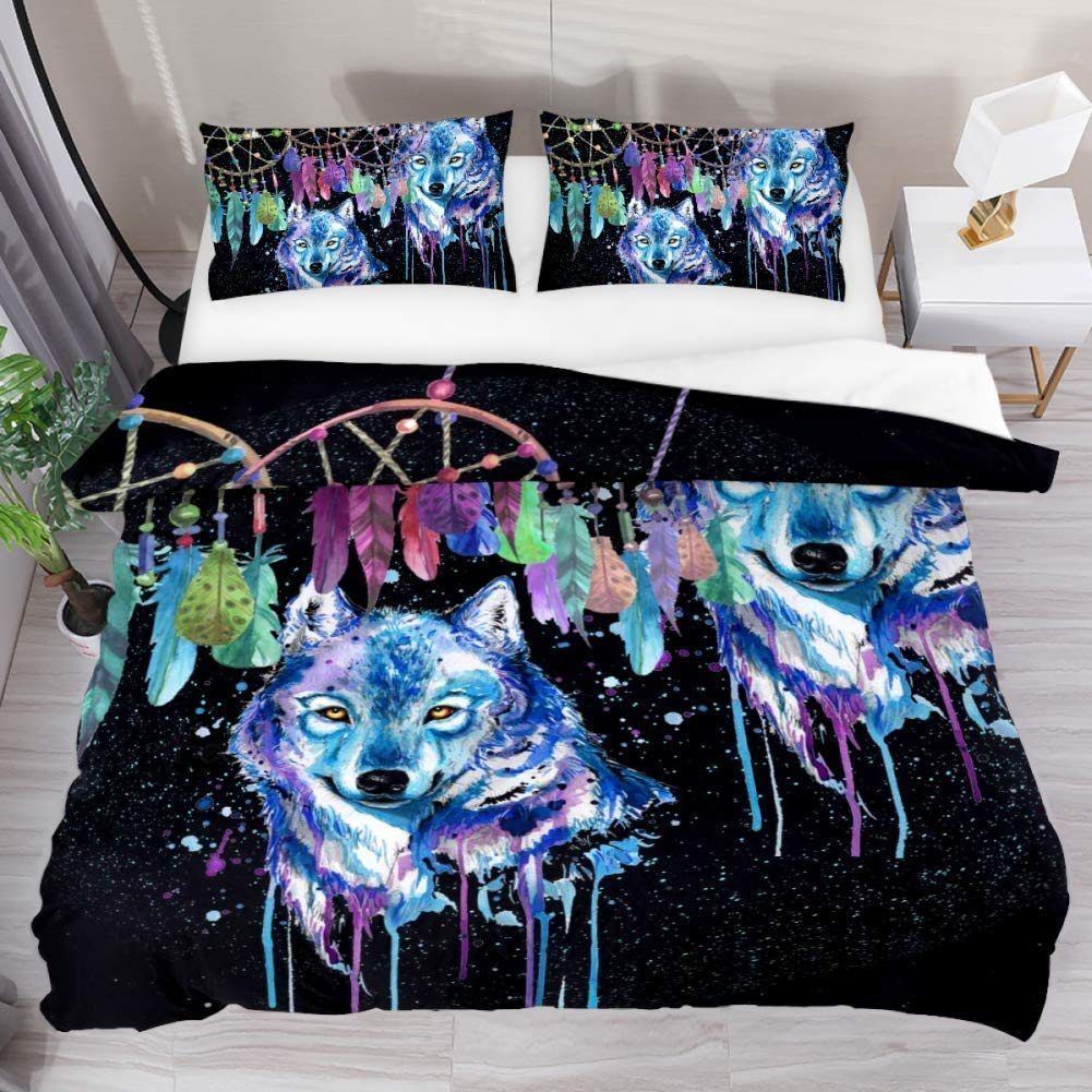 Dream Catcher Wolf Bedding Set