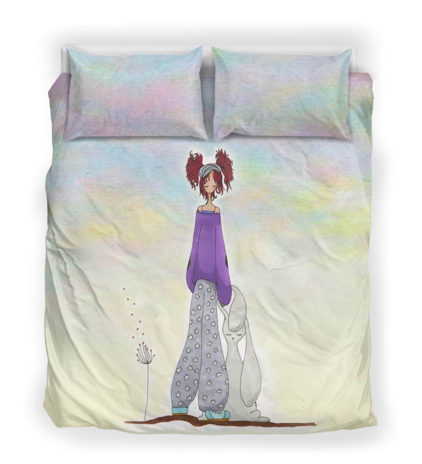 Dream Funny Girl Bedding Set