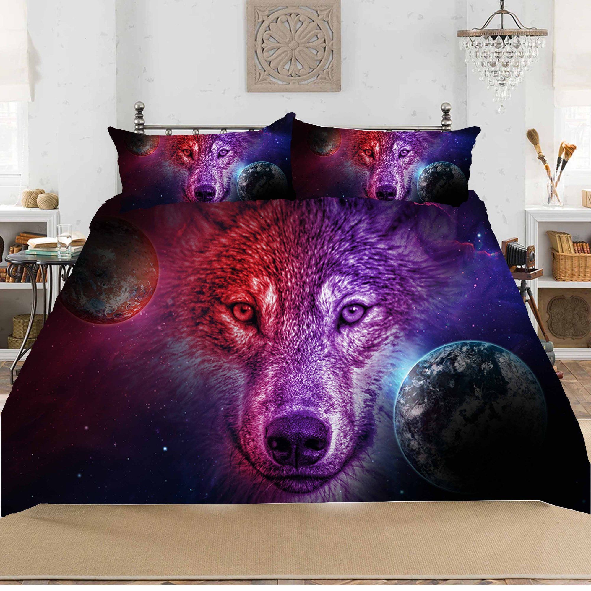 Dream Moon Wolf Bedding Set