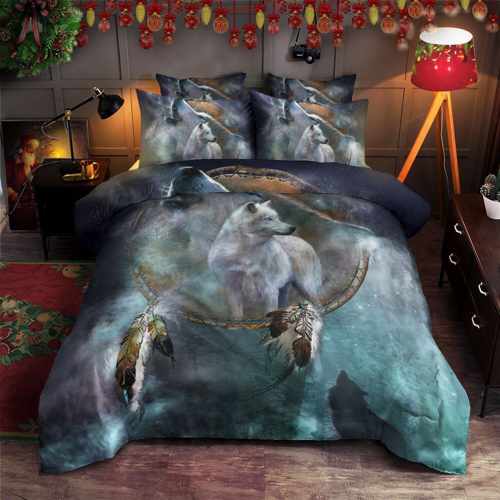 Dreamcatcher And Wolf Bedding Set