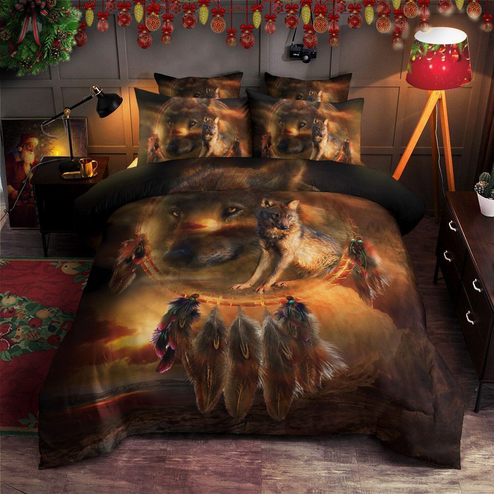 Dreamcatcher And Wolf Bedding Set
