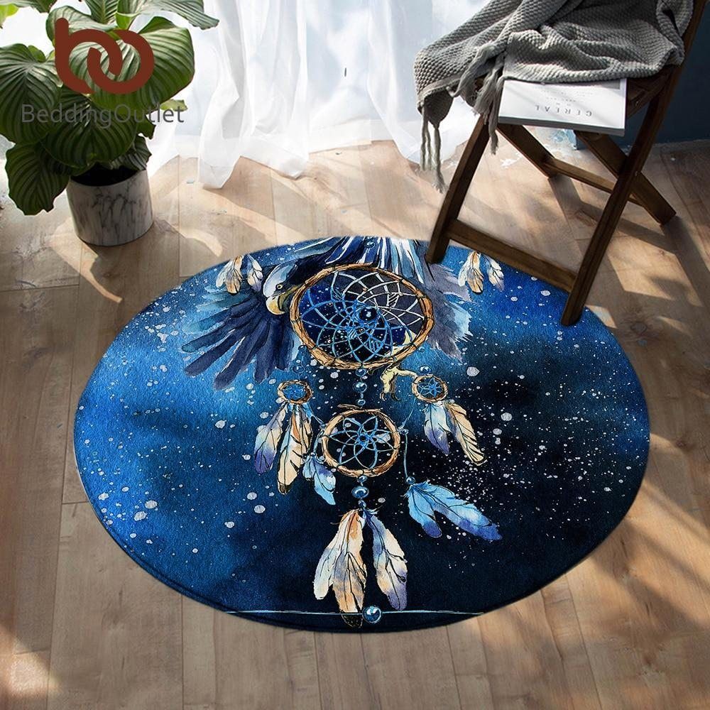 Dreamcatcher Galaxy Native American Round Round Carpet