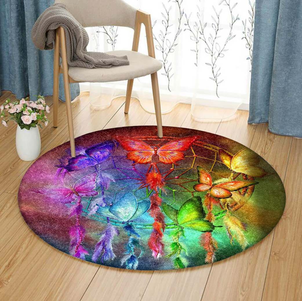 Dreamcatcher Butterfly Round Carpet
