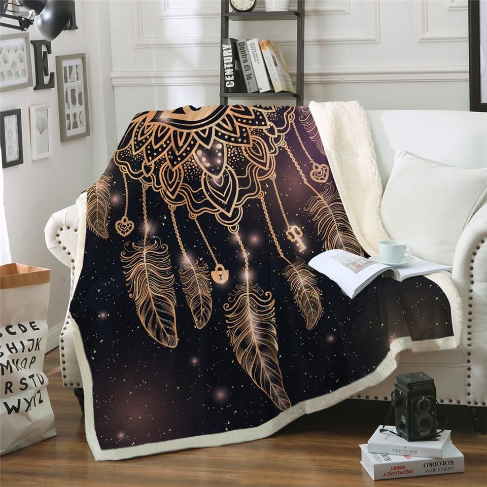 Dreamcatcher Sherpa Fleece Blanket
