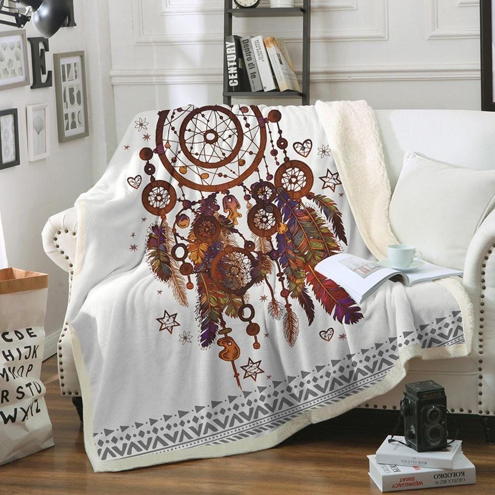 Dreamcatcher Sherpa Fleece Blanket