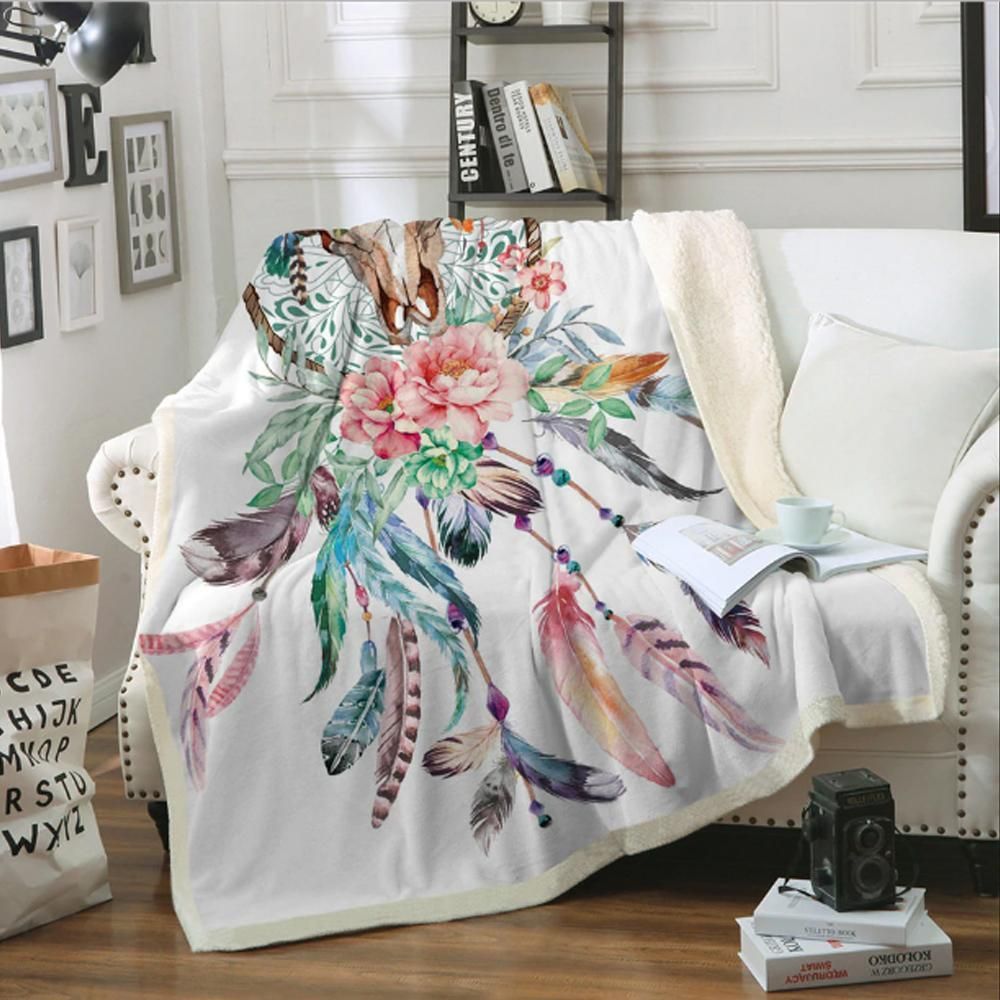 Dreamcatcher Sherpa Fleece Blanket