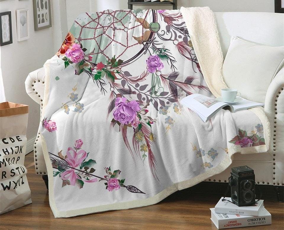 Dreamcatcher Sherpa Fleece Blanket