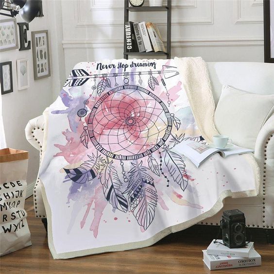 Dreamcatcher Sherpa Fleece Blanket