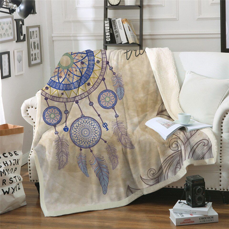 Dreamcatcher Sherpa Fleece Blanket
