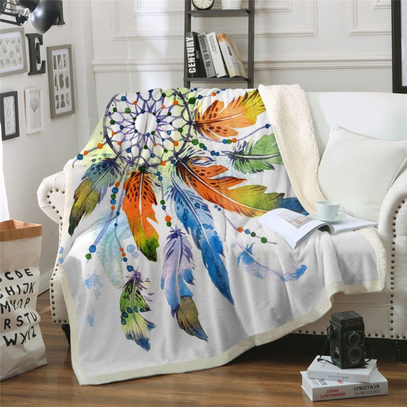 Dreamcatcher Sherpa Fleece Blanket