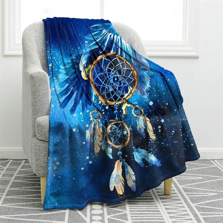 Dreamcatcher Eagle Sherpa Fleece Blanket