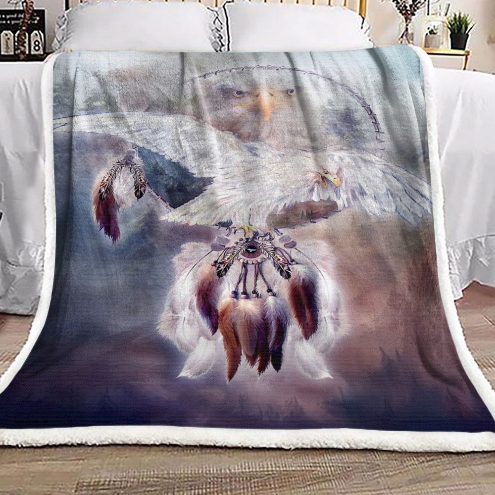 Dreamcatcher Eagle Sherpa Fleece Blanket