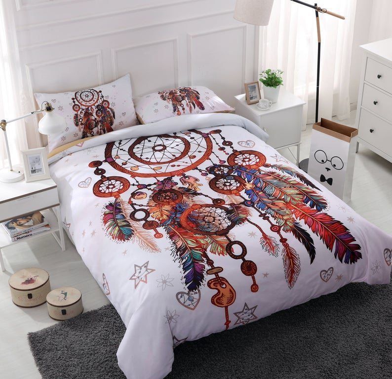 Dreamcatcher Feather Bedding Set