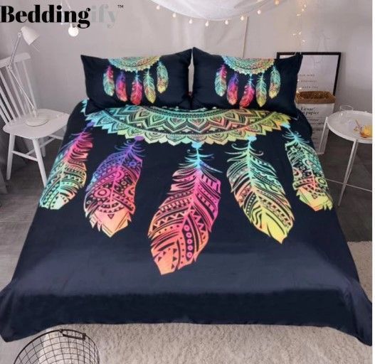 Dreamcatcher Feathers Bedding Set