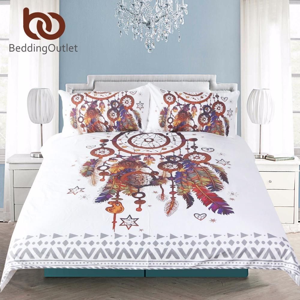 Dreamcatcher Feathers Bedding Set