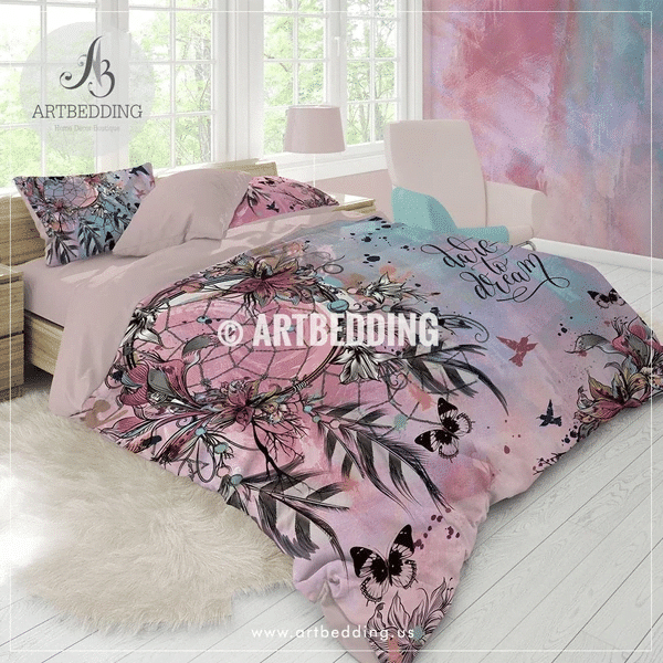 Dreamcatcher Feathers Bedding Set