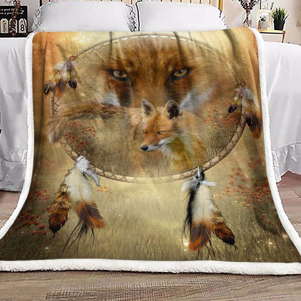 Dreamcatcher Fox Sherpa Fleece Blanket