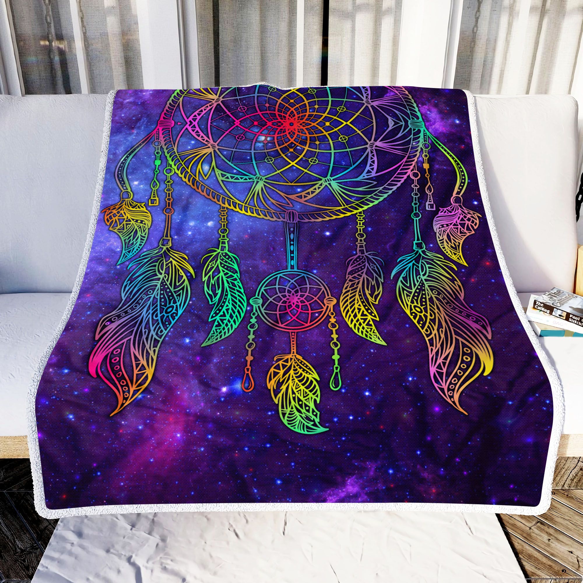 Dreamcatcher Galaxy Fleece Blanket