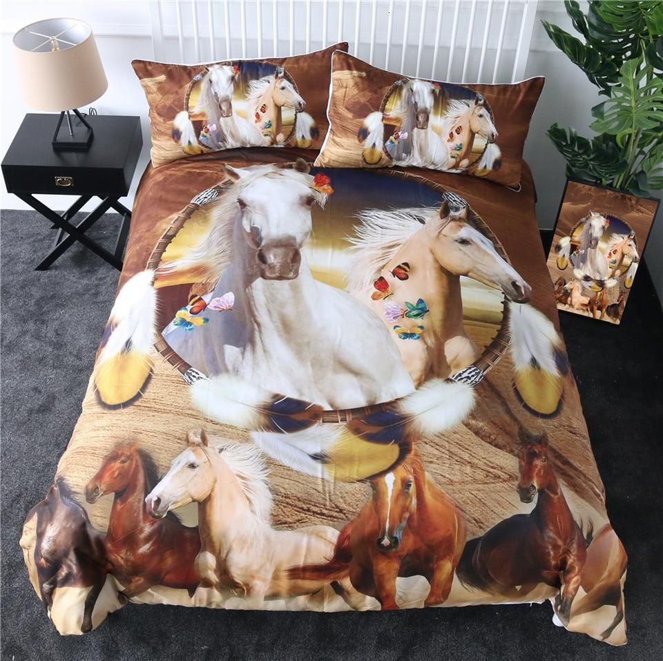 Dreamcatcher Galloping Horse Bedding Set