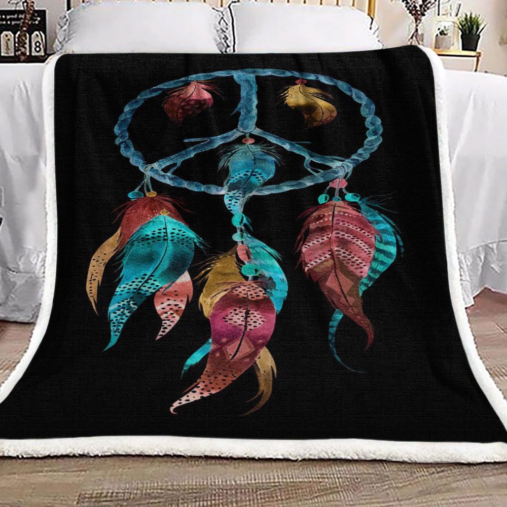 Dreamcatcher Hippie Sherpa Fleece Blanket