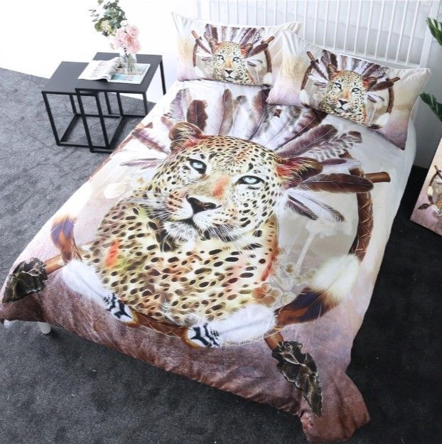 Dreamcatcher Leopard Bedding Set