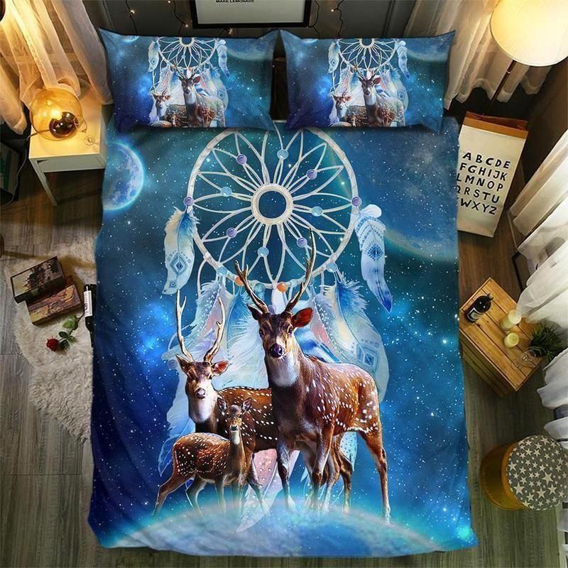 Dreamcatcher Moonlight Deer Printed Bedding Set