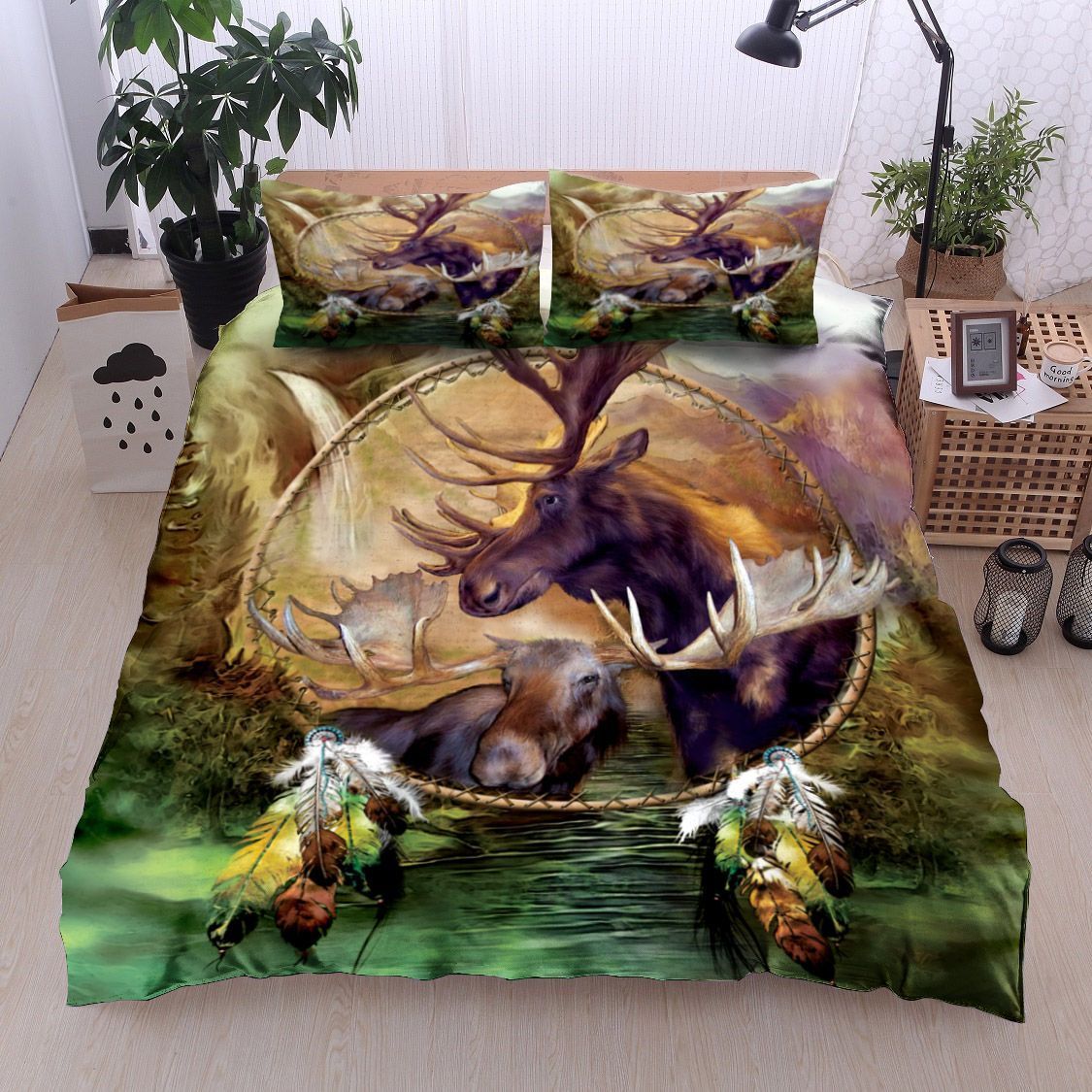 Dreamcatcher Moose Bedding Set