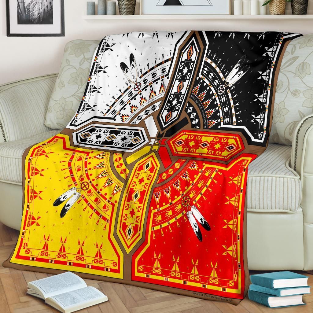 Dreamcatcher Native American Sherpa Fleece Blanket