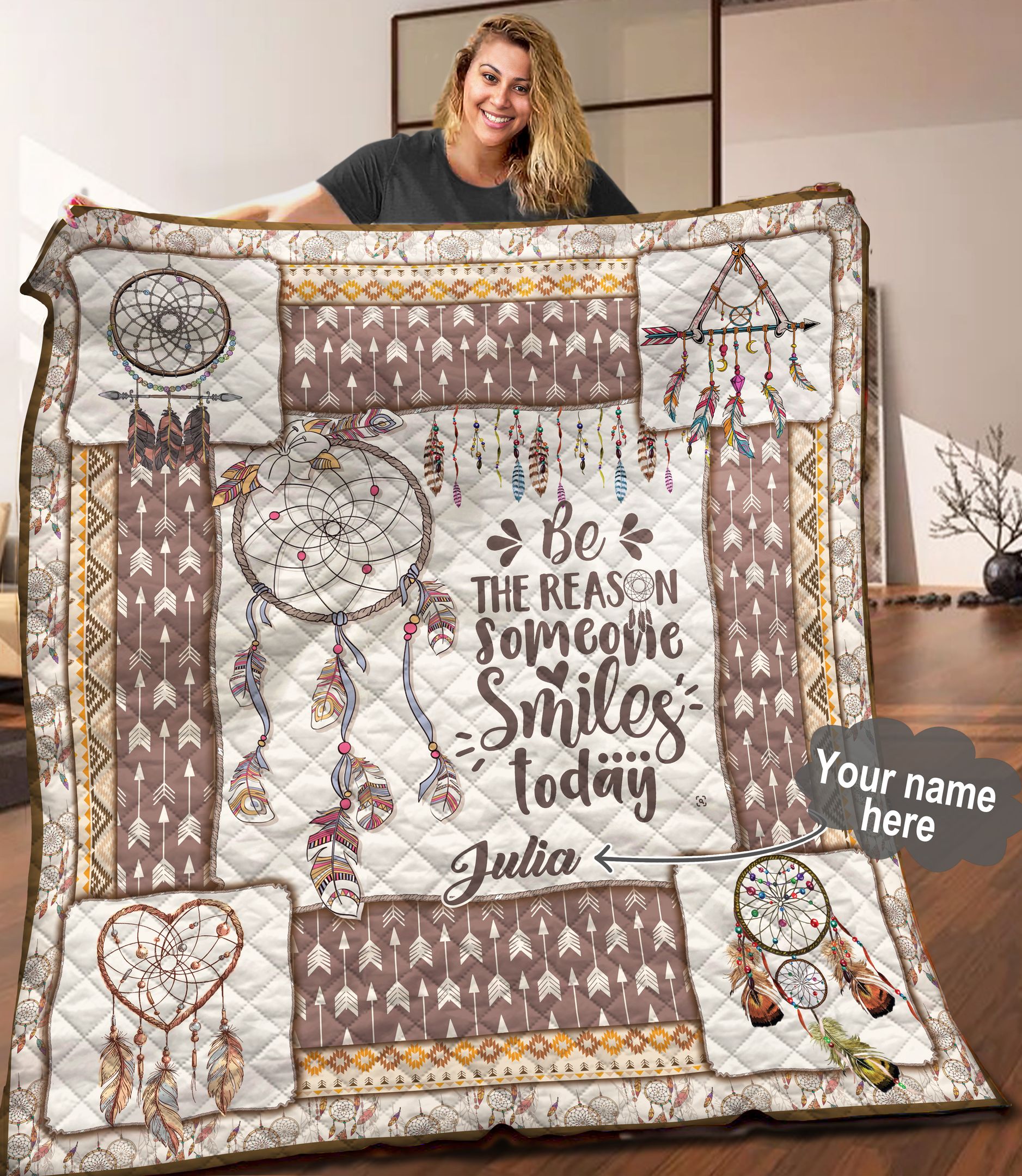 Dreamcatcher Personalized Quilt Blanket AAA120602TA