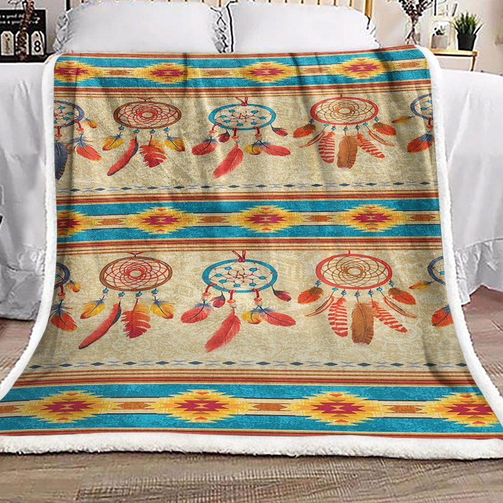 Dreamcatcher Stripe Sherpa Fleece Blanket