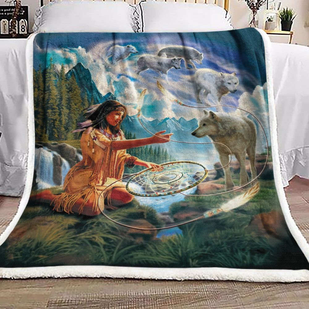 Dreamcatcher Sherpa Fleece Blanket