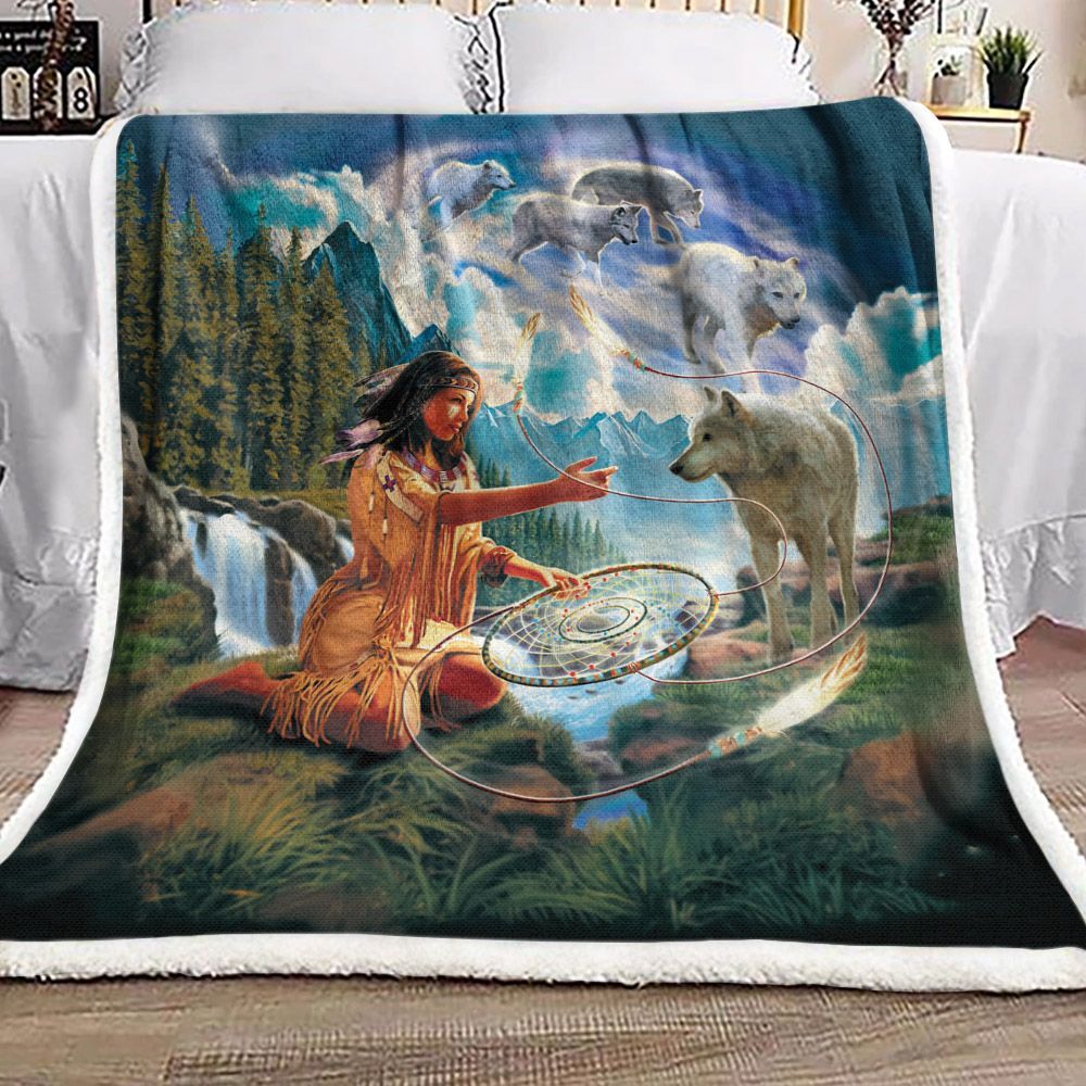 Dreamcatcher Sherpa Fleece Blanket