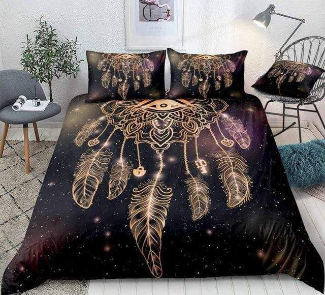 Dreamcatcher With Magic Eye And Feathers Bedding Set