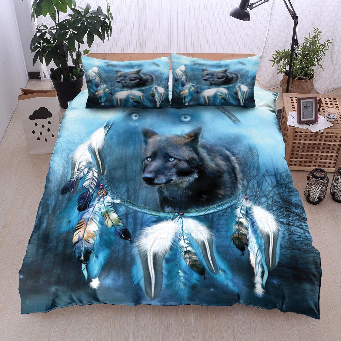 Dreamcatcher Wolf Bedding Set