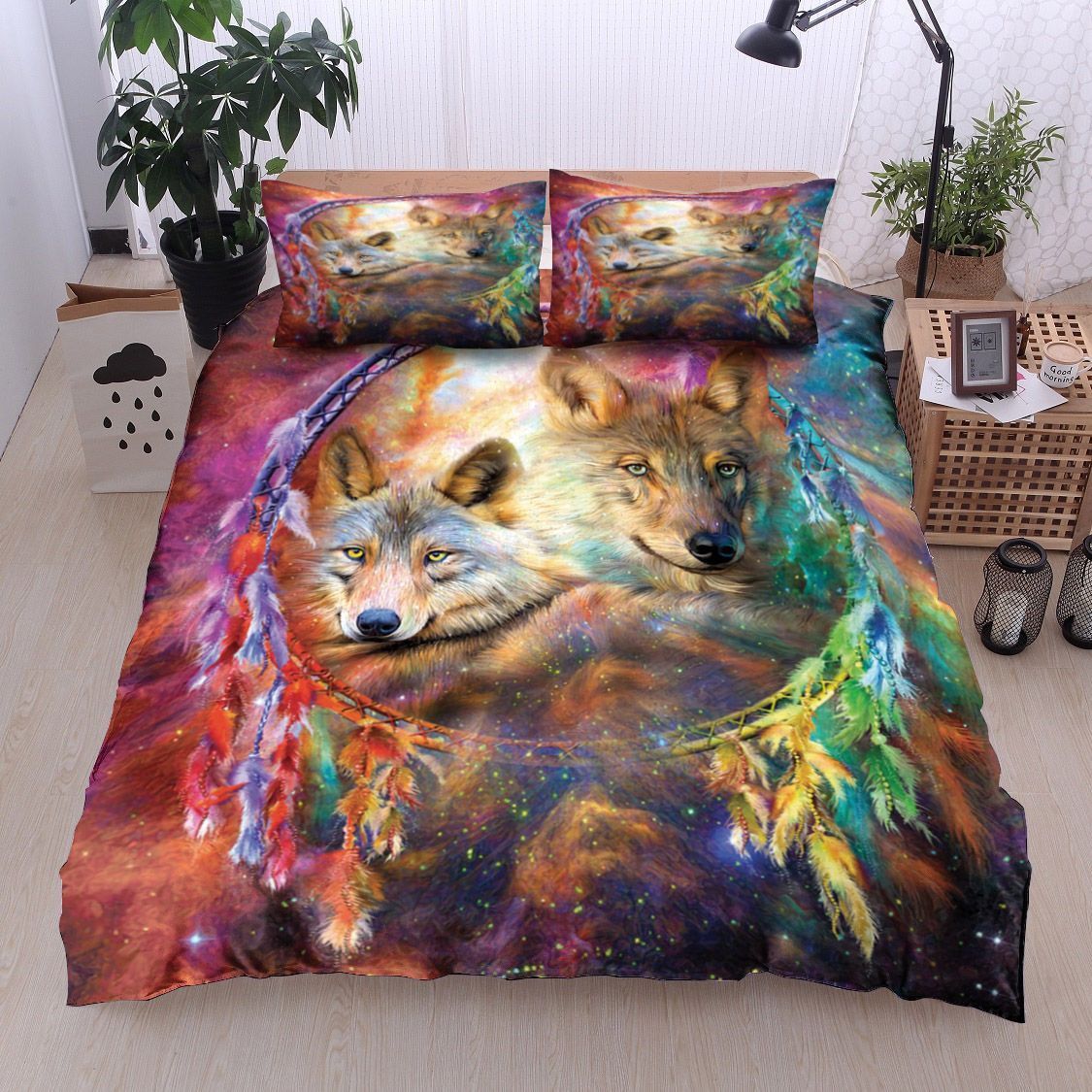 Dreamcatcher Wolf Bedding Set