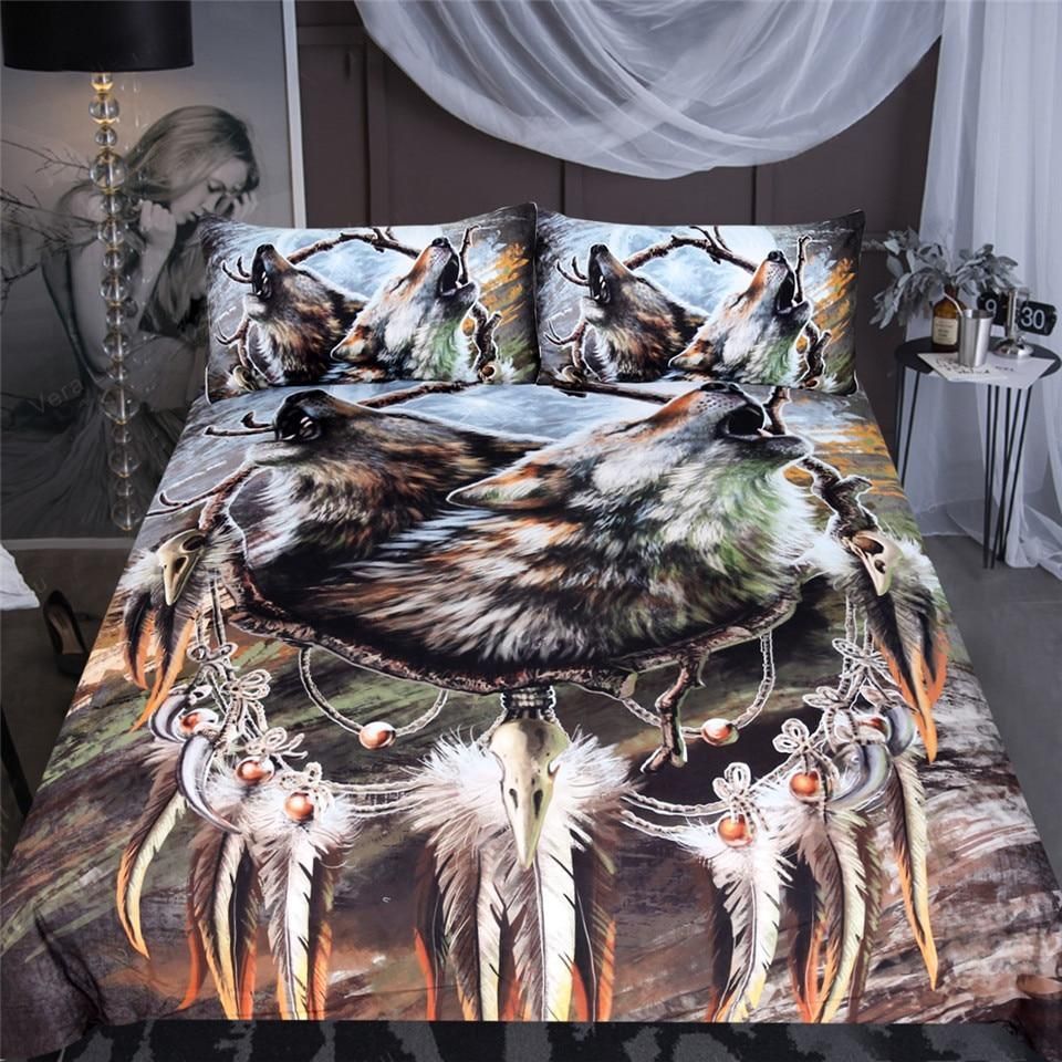 Dreamcatcher Wolf Bedding Set