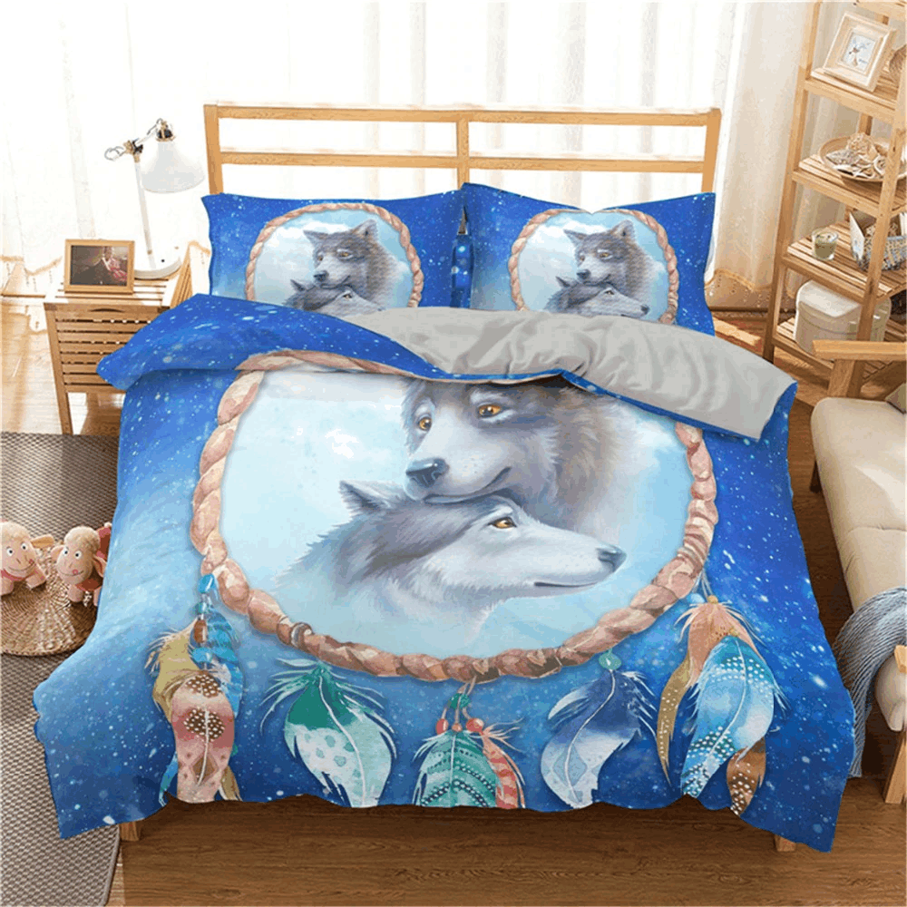 Dreamcatcher Wolf Bedding Set