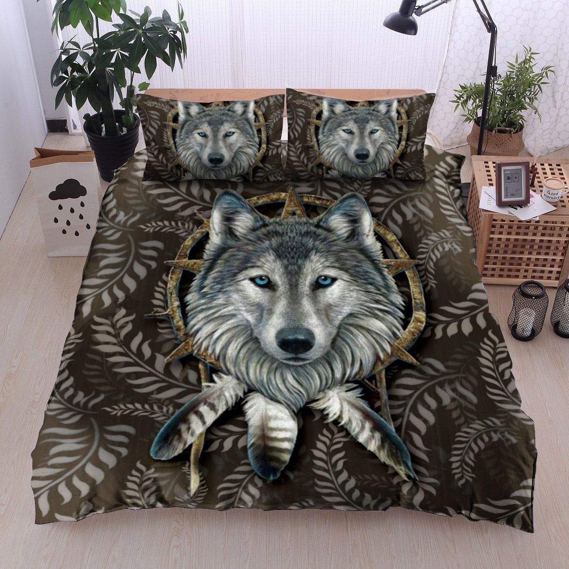 Dreamcatcher Wolf Bedding Set