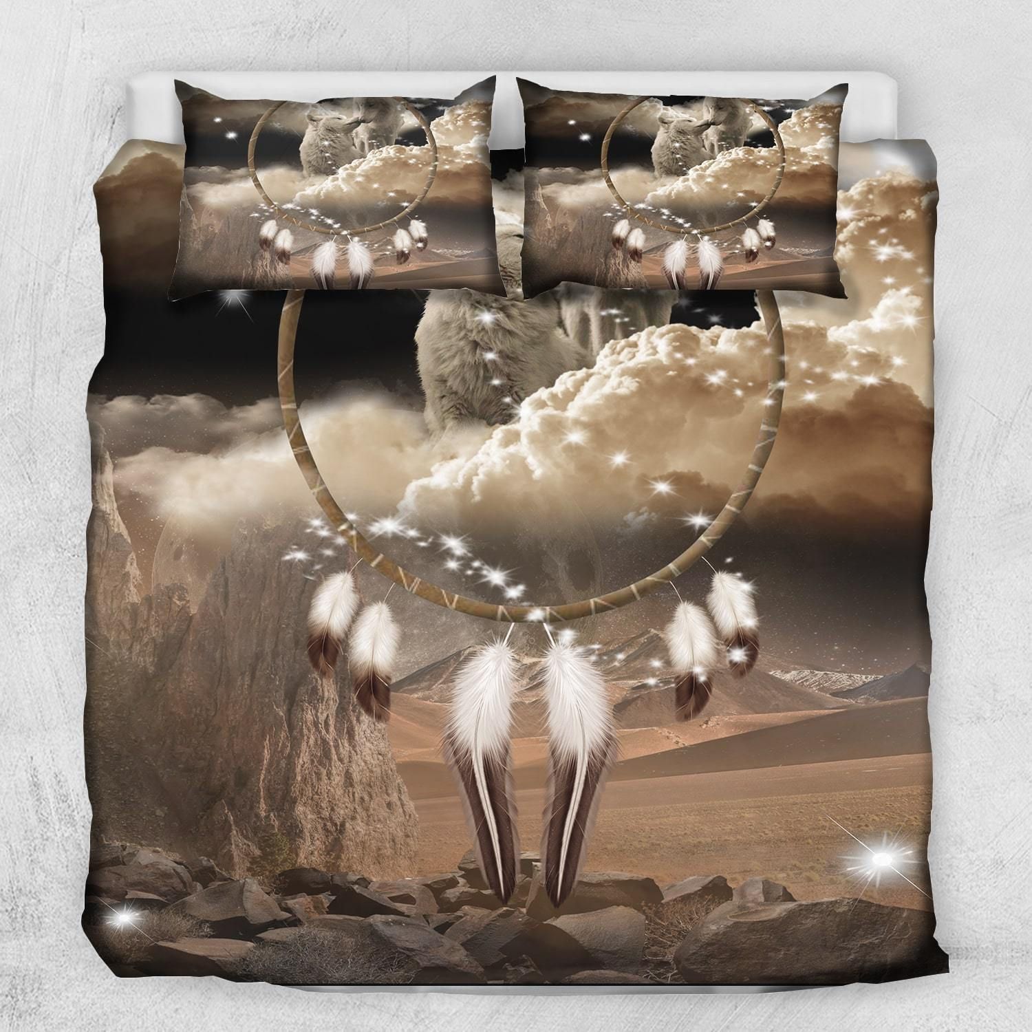 Dreamcatcher Wolf Love Bedding Set