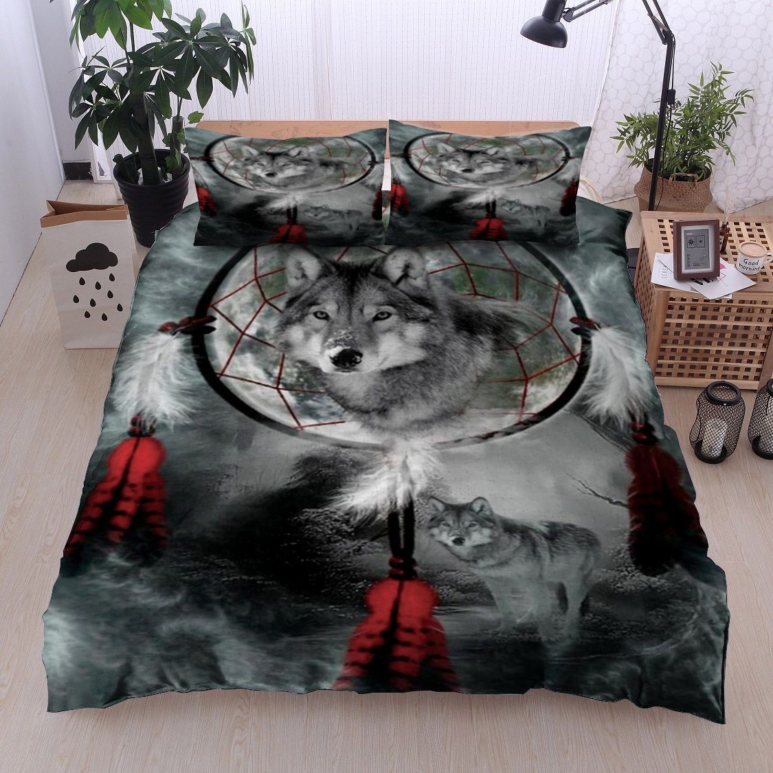 Dreamcatcher Wolf Bedding Set
