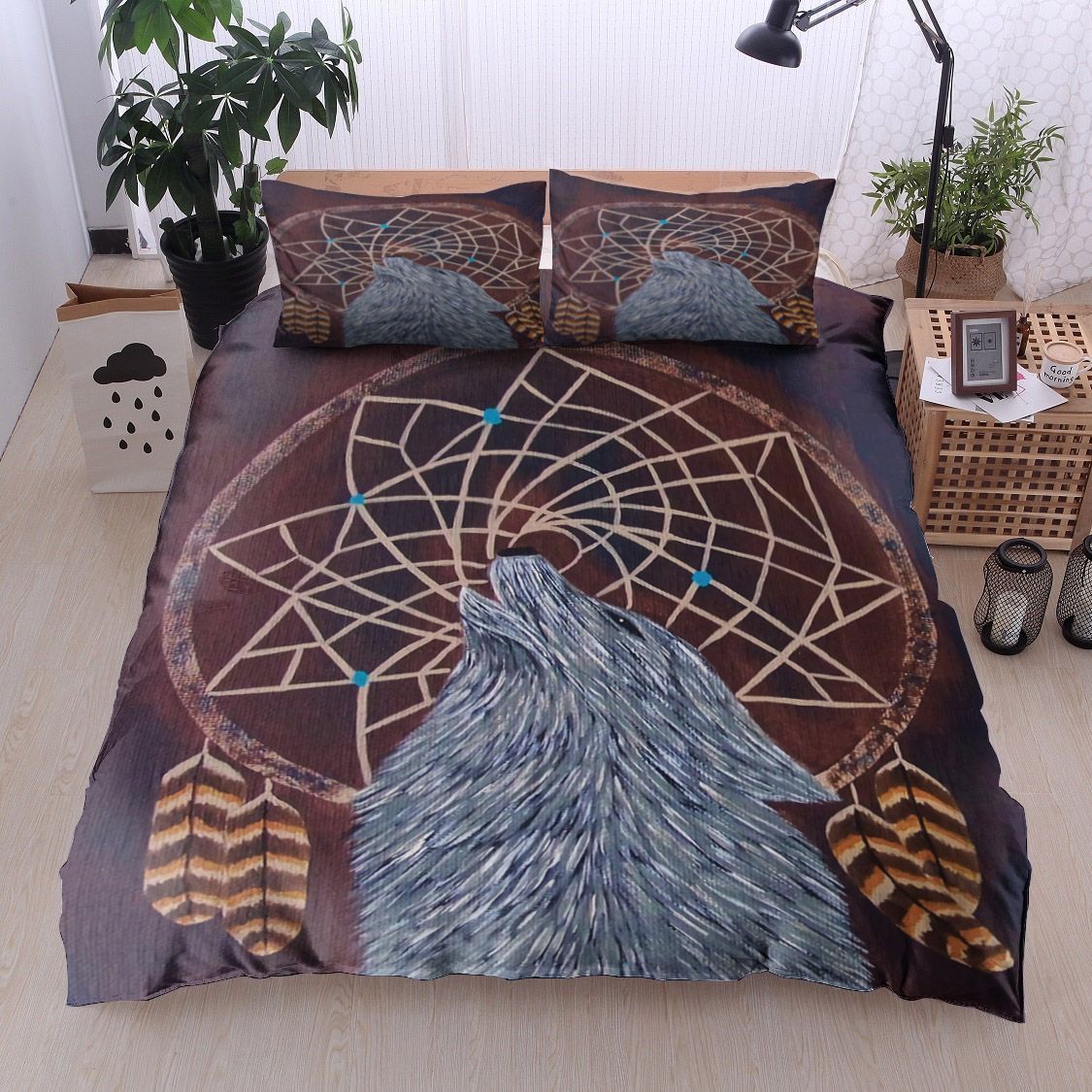 Dreamcatcher Wolf Bedding Set