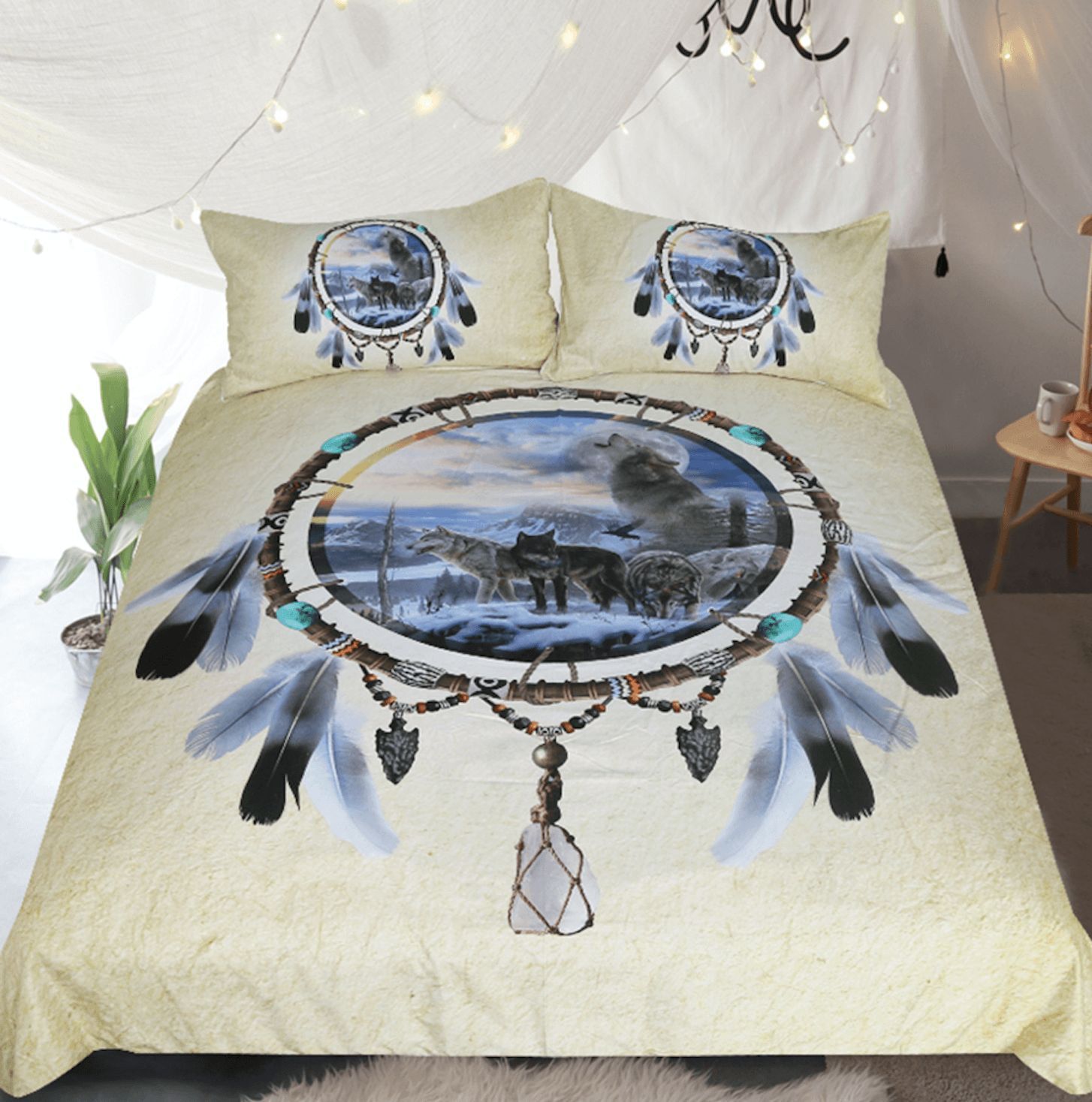 Dreamcatcher Wolves Bedding Set
