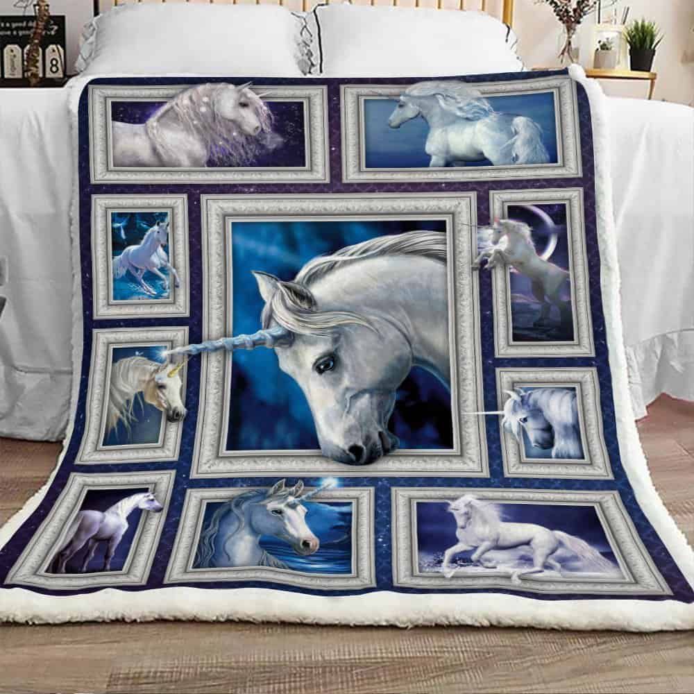 Dreaming Unicorn Sherpa Fleece Blanket