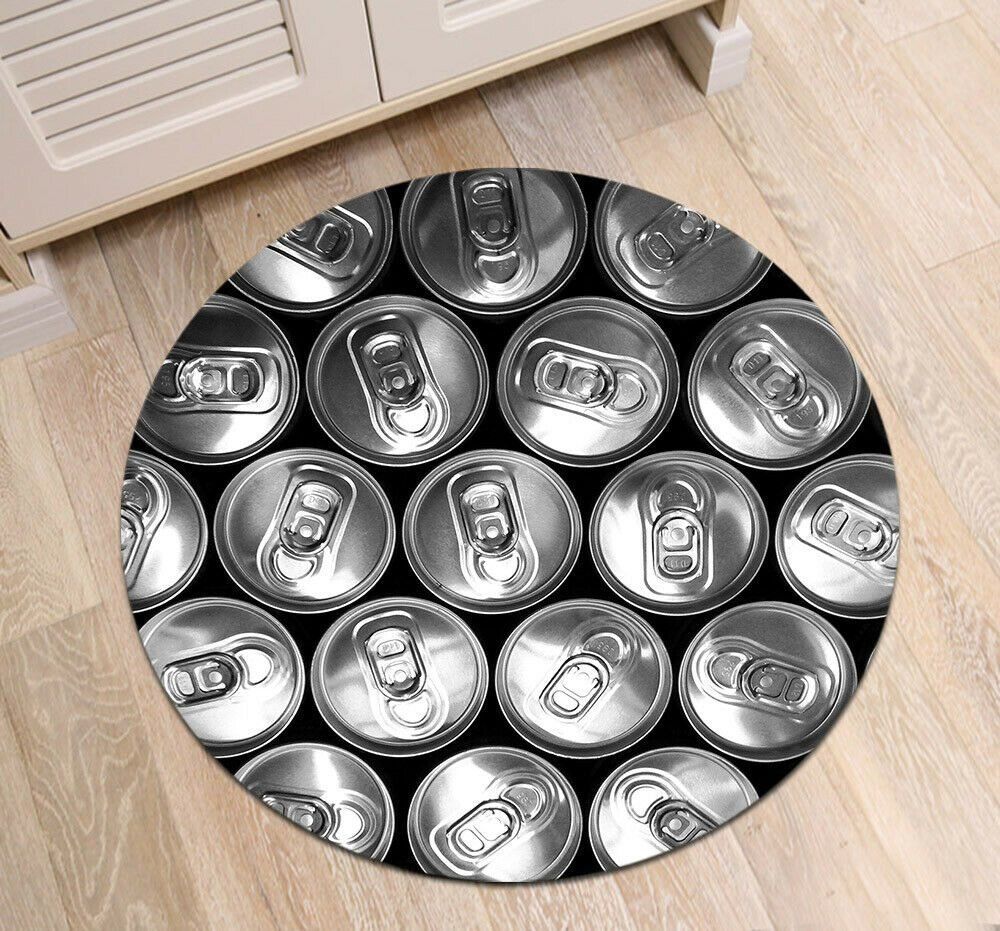 Drinks Cans Round Carpet