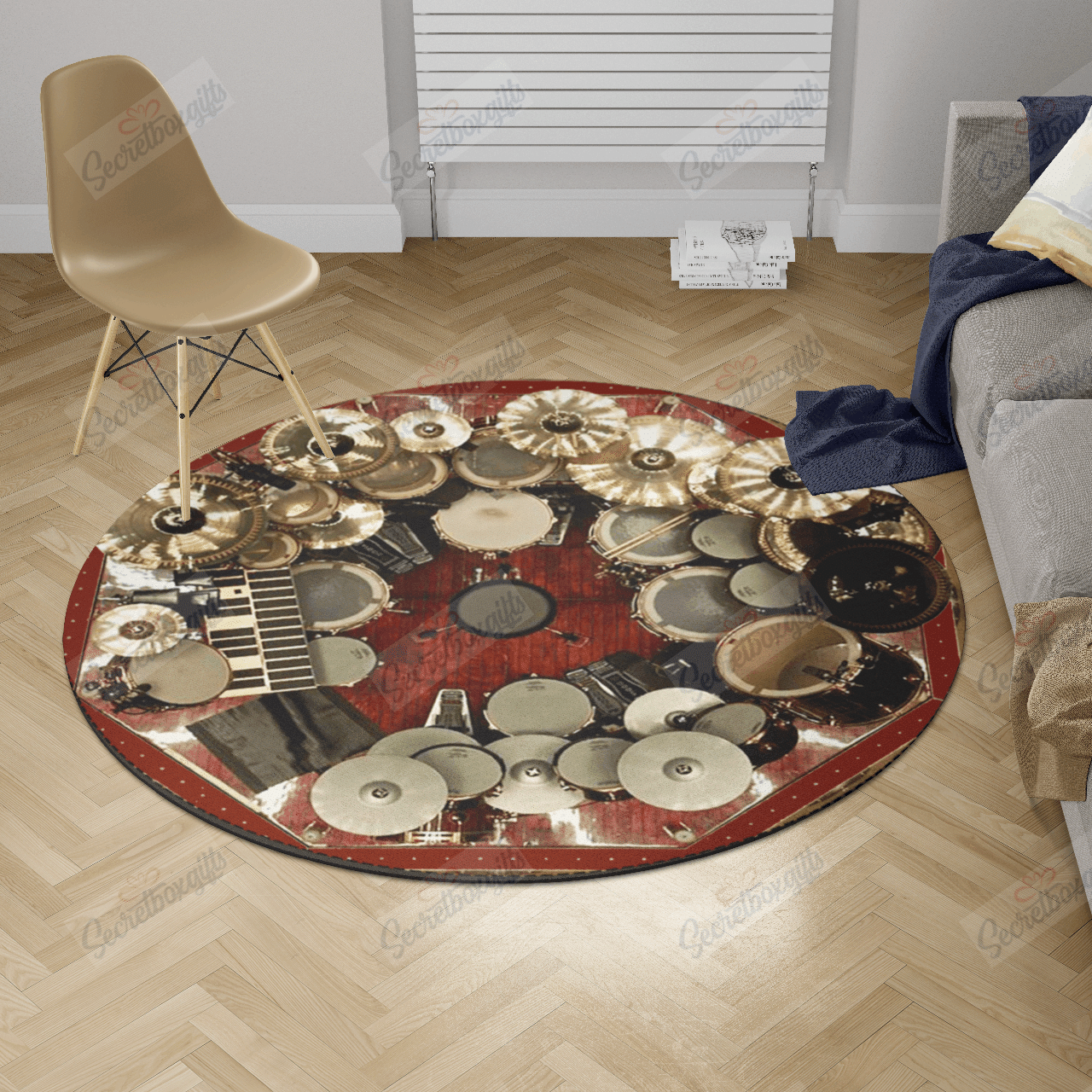 Drum Set Round Carpet